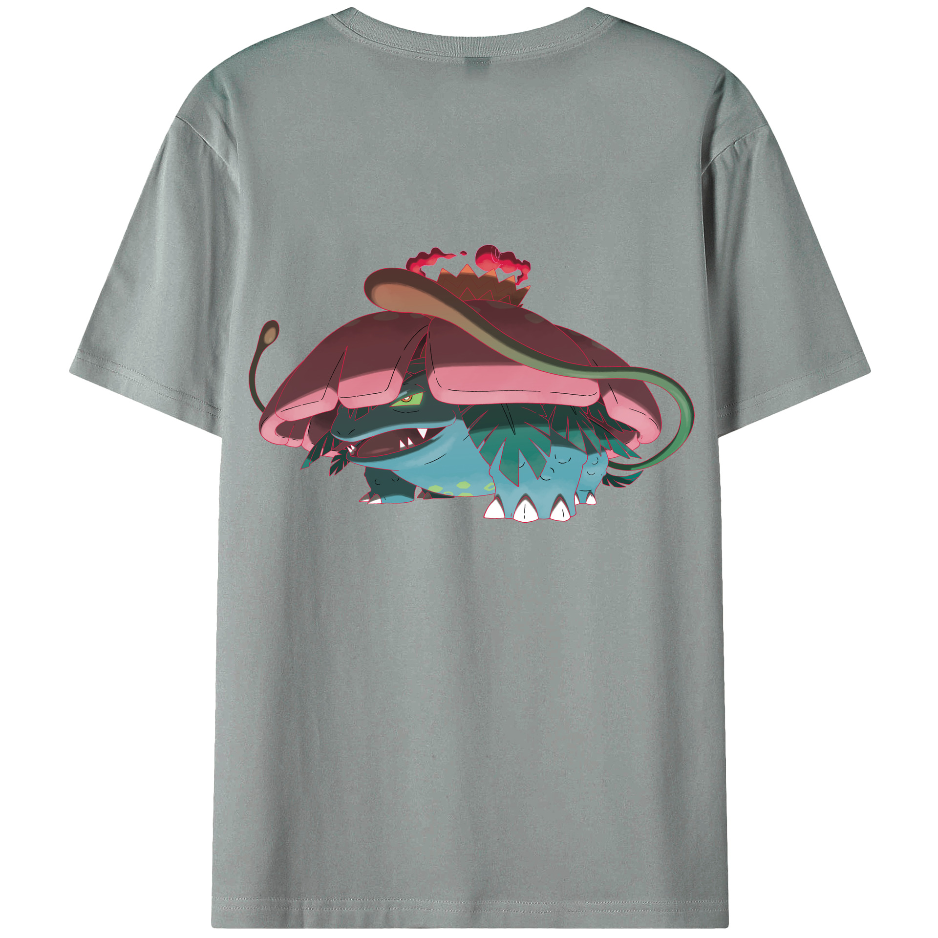 （画像用） ポケットモンスター Pokémon 綿100％ メンズ半袖Tシャツ（バックプリント） 通気性